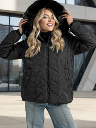 Juoda moteriška striukė OZONEE JS/16M9296/392