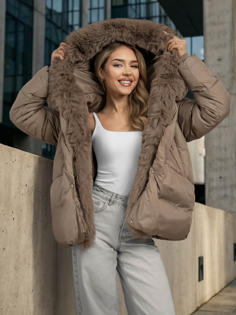 Tamiai-smėlinis moteriška striukė OZONEE O/16M9179/84Z