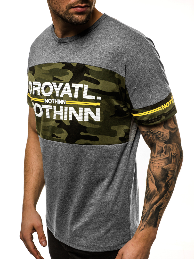 Grafitiniai vyriški marškinėliai OZONEE JS/SS10976