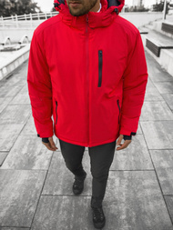 Žieminė raudona vyriška striukė OZONEE JS/HH011/5Z