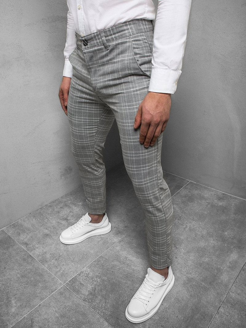 Pilkos vyriškos chino kelnės OZONEE DJ/5508