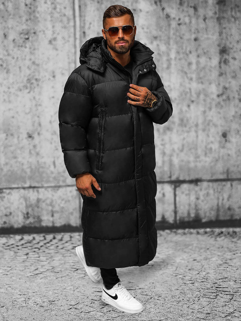 Juoda vyriška žieminė striukė OZONEE O/M3202