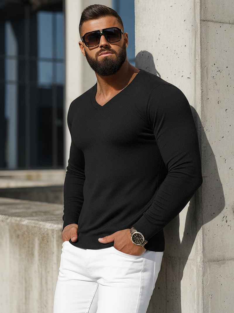 Tamsiai vyriškas megztinis OZONEE NB/MMB601/4Z