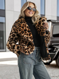 Smėlio-rudos spalvos moteriška striukė OZONEE JS/61M8500/158