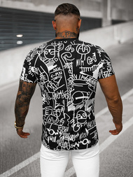 Juodi vyriški marškinėliai OZONEE O/T1269/3