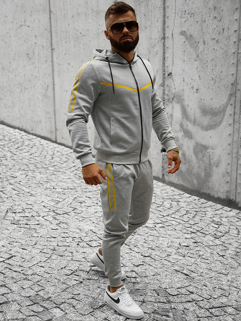 Pilkas vyriškas sportinis kostiumas OZONEE JS/C8117