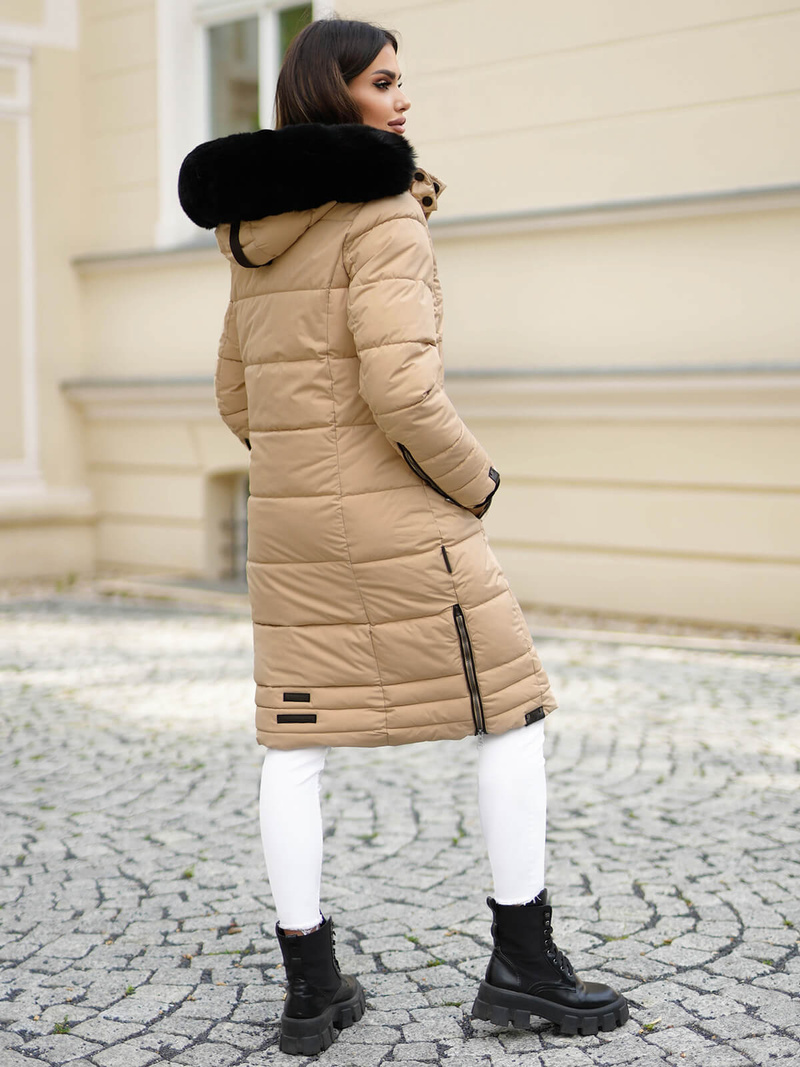 Smėlinis moteriška striukė OZONEE O/W377Z