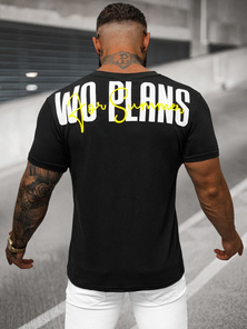 Juodi vyriški marškinėliai OZONEE O/T1277/3