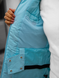 Šviesiai-mėlyna moteriška žieminė striukė OZONEE JS/HH012/41Z