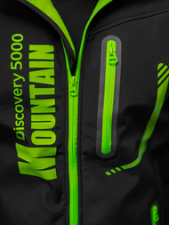 Juodai-zalia vyriška softshell striukė OZONEE JS/HH026/1AZ