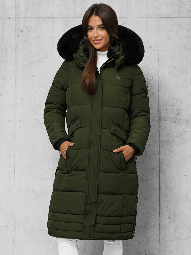 Rusvai žalsva moteriška striukė OZONEE O/W377