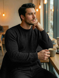 Tamsiai vyriškas megztinis OZONEE JS/59B3607/3