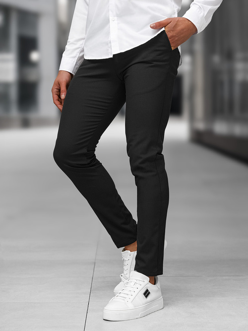 Juoda vyriškos chino kelnės OZONEE DJ/5526Z