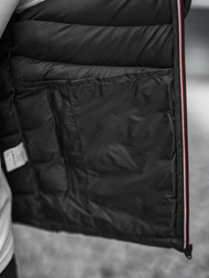 Pereinamojo laikotarpio juoda vyriška striukė OZONEE JS/SM71