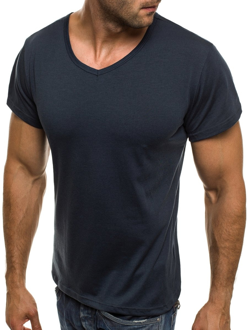 J.STYLE 712007 Tamsiai mėlyni vyriški marškinėliai
