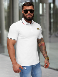 Balta vyriški polo marškinėliai OZONEE NB/MT3144