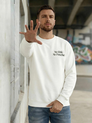 Balta vyriškas džemperis OZONEE JS/65B3918/1Z