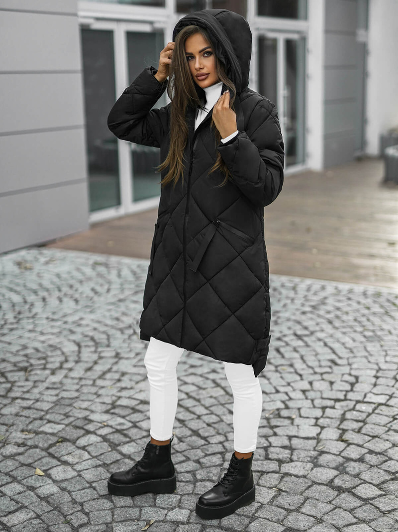 Juoda moteriška striukė OZONEE JS/5M3168/392Z