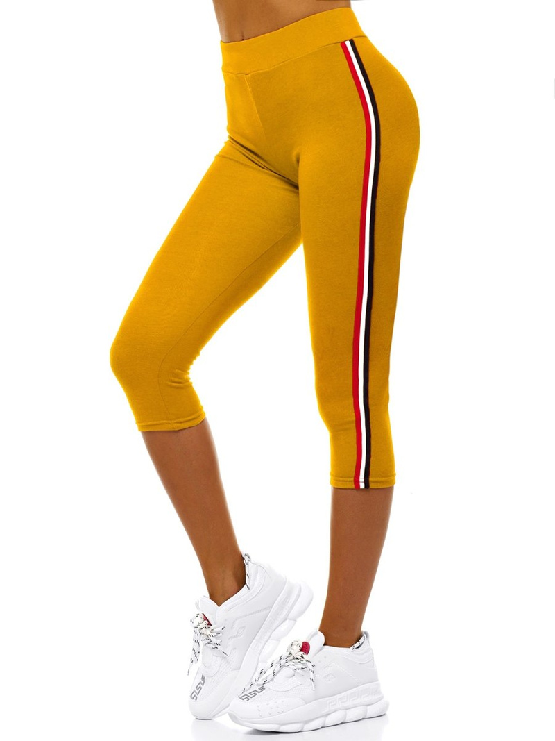 Geltonos moteriškos trumpos tamprės OZONEE JS/1037/B10