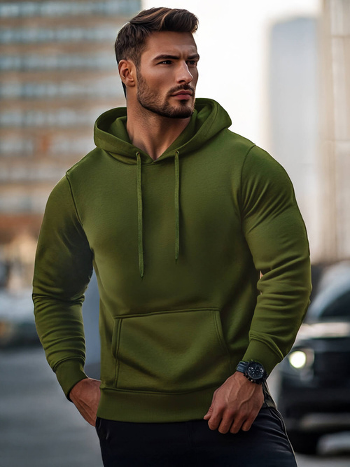 Rusvai žalsva vyriškas džemperis OZONEE JS/2009Z