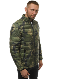 Pereinamojo laikotarpio Žaliai-kamufliažinė vyriška striukė OZONEE JS/SM80Z