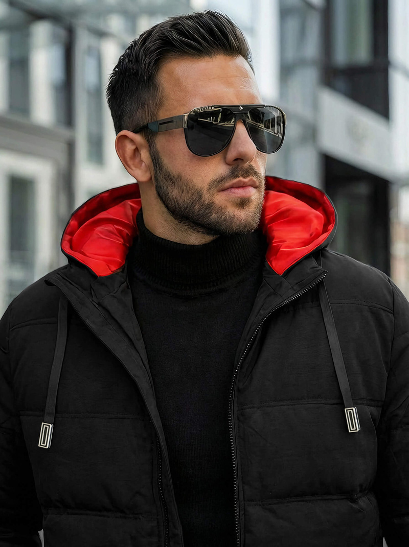 Juoda vyriška striukė OZONEE JS/31M5003Z