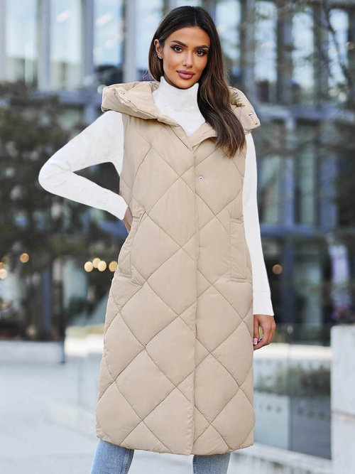 Smėlinis moteriška liemenė OZONEE JS/5M3165/62