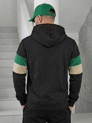 Juoda vyriškas džemperis su gobtuvu OZONEE JS/3B578