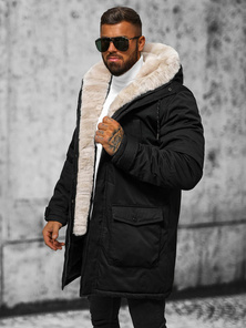 Juoda vyriška žieminė striukė  OZONEE JS/5M120/392