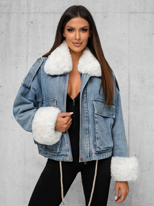 Mėlyna vyriška džinso striukė OZONEE JS/11Z8219Z