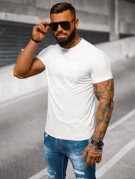 Baltas vyriški marškinėliai OZONEE NB/MT3056Z