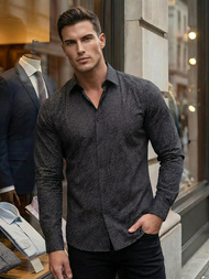 Juodi vyriški marškiniai OZONEE V/V184Z