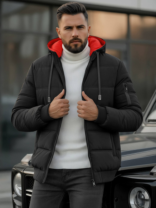 Juoda vyriška striukė  OZONEE JS/31M5003Z