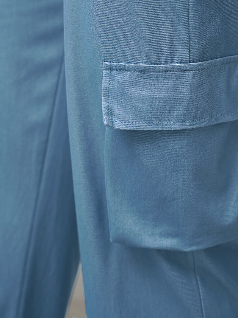 Mėlynos moteriškos džinsinės kelnės OZONEE O/HGM6610