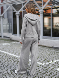 Pilkas moteriškas sportinis dviejų dalių kostiumas OZONEE JS/26C8803/2