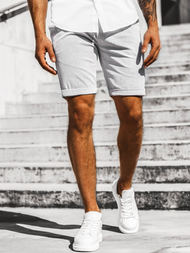 Pilki vyriški chino šortai OZONEE DJ/1007