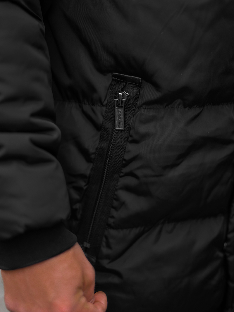 Juodi vyriška žieminė striukė OZONEE O/M799