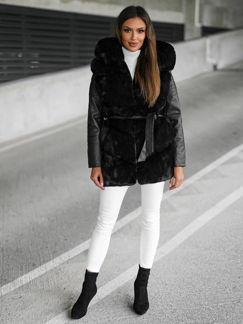 Juoda moteriška striukė OZONEE JS/11Z8090Z