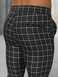 Juodos vyriškos chino kelnės OZONEE DJ/5515Z