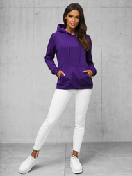 Violetinis moteriškas džemperis su gobtuvu OZONEE JS/W02Z