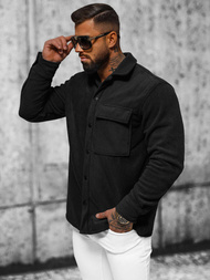 Juodi vyriški marškiniai OZONEE O/GOM23040