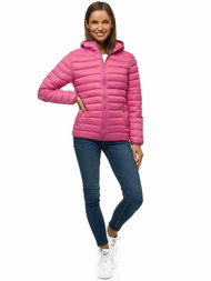 Šviesiai-Rožinė pavidalo lengva moteriška striukė OZONEE JS/M23036/42