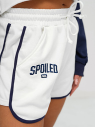 Baltai-granatinė moteriškas sportinis dviejų dalių kostiumas OZONEE JS/M58631AB