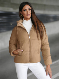 Šviesiai-smėlinis moteriška striukė OZONEE JS/16M9187/158Z