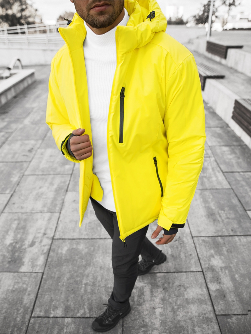 Geltona vyriška striukė OZONEE JS/HH011/26Z