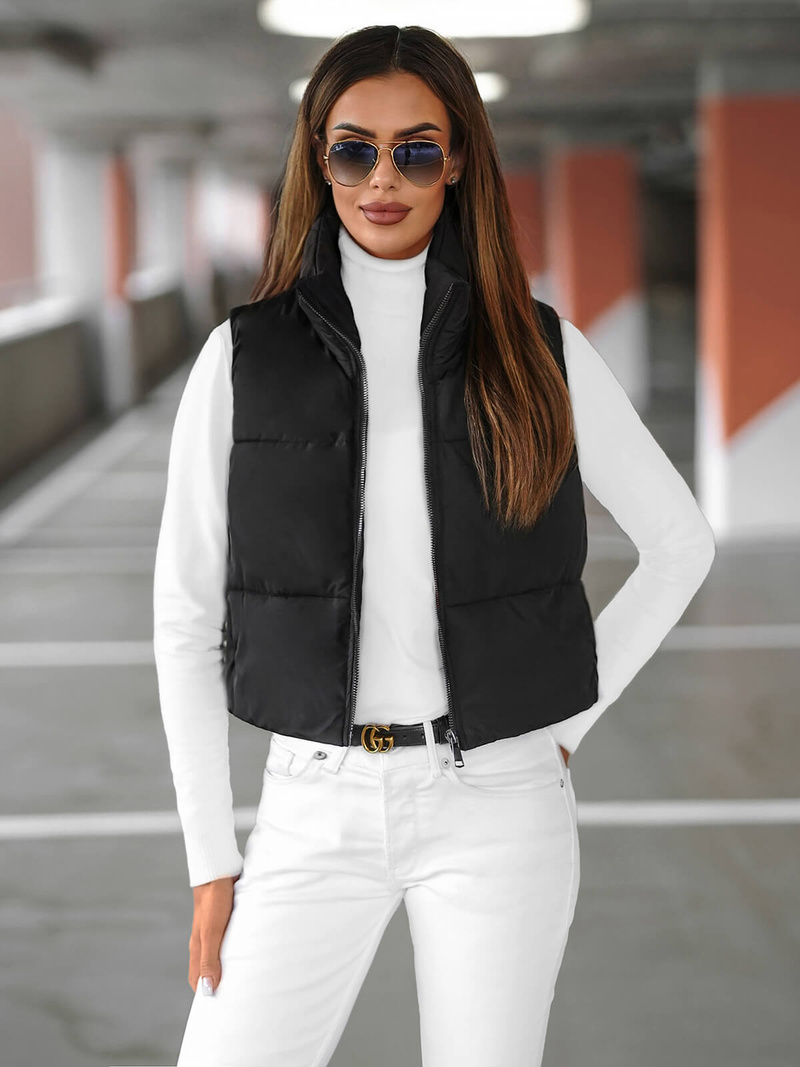 Juodi moteriška liemenė OZONEE JS/16M9079/392Z