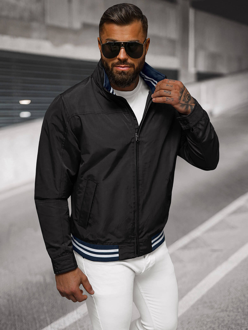 Juoda vyriška striukė OZONEE JS/5M3101/392Z