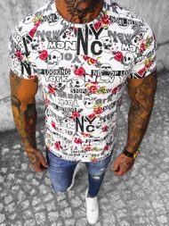 Spalvoti vyriški marškinėliai OZONEE O/BL63