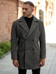 Grafitinis vyriškas paltas OZONEE JS/11Z8269