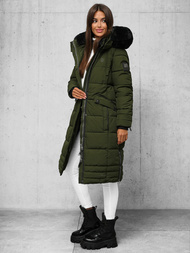 Rusvai žalsva moteriška striukė OZONEE O/W377